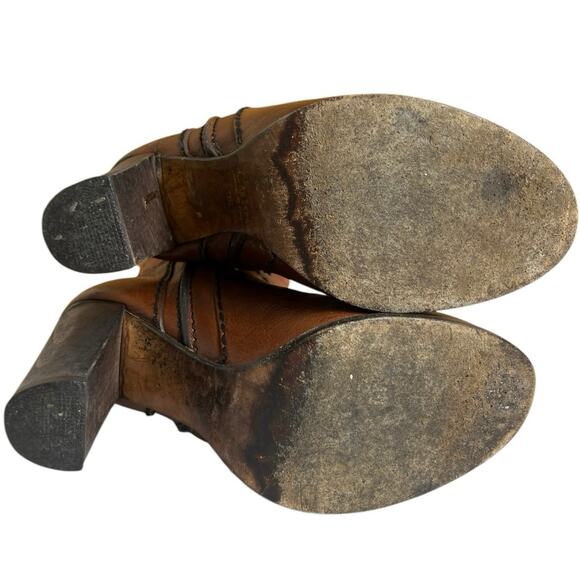 Chloe Tall Leather Heel Boots Size 36 Made In Italy Bohemian Chic - Picture 4 of 9